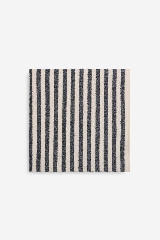 Accessories linen-cotton towel, wide indigo stripe, 80x160cm.