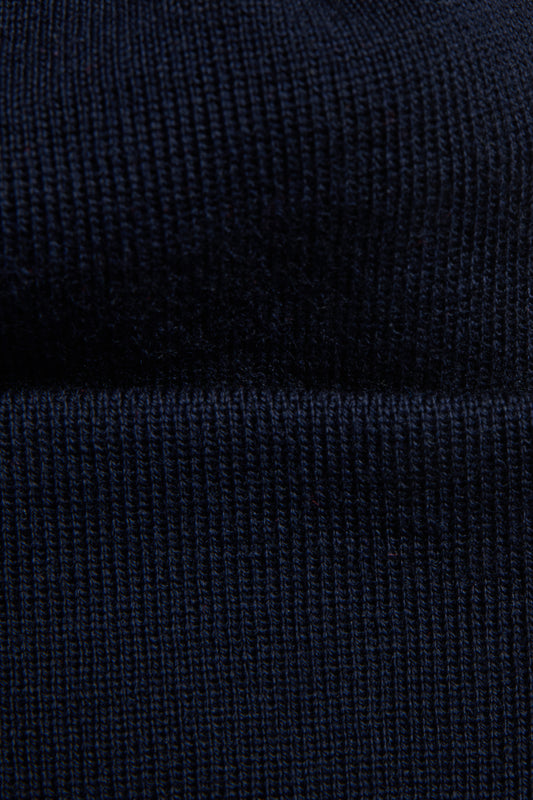 Unisex accessories beanie, 100% mulesing-free merino wool, navy.
