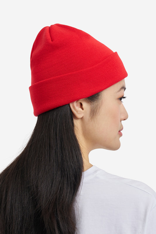 Women's accessories beanie, 100% mulesing-free merino wool, red.