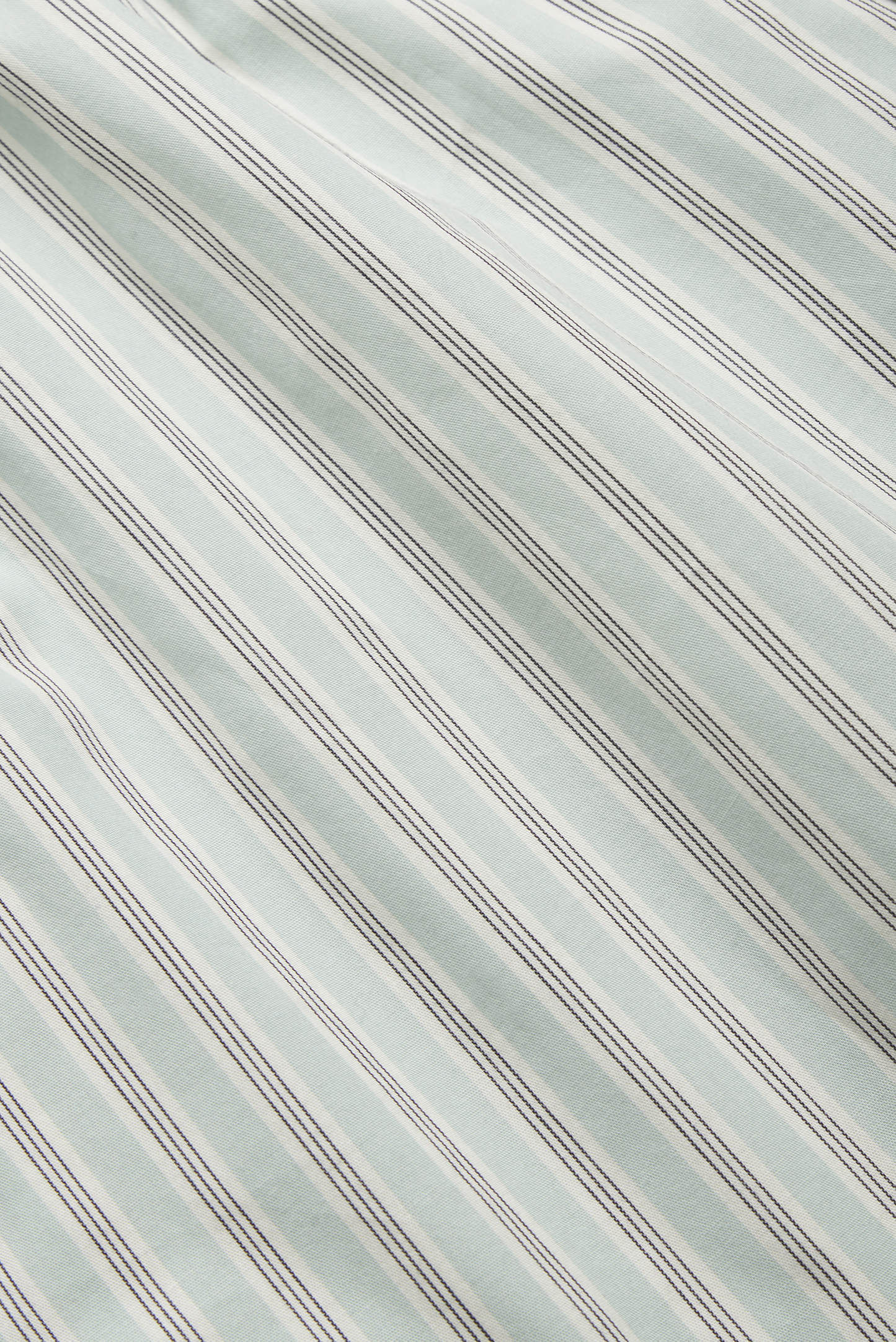 Men's jersey boxershorts, 100% organic cotton, light green and white striped.