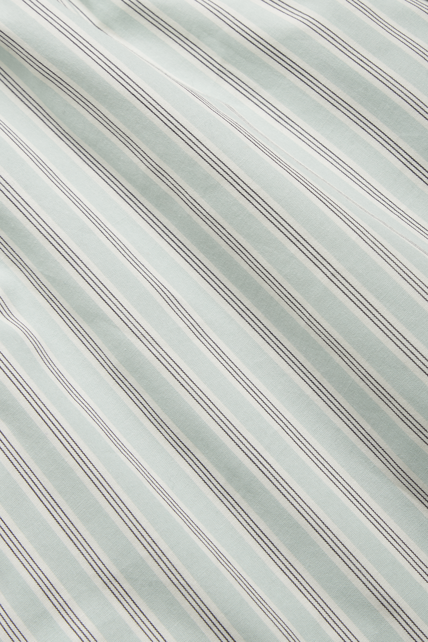 Men's jersey boxershorts, 100% organic cotton, light green and white striped.