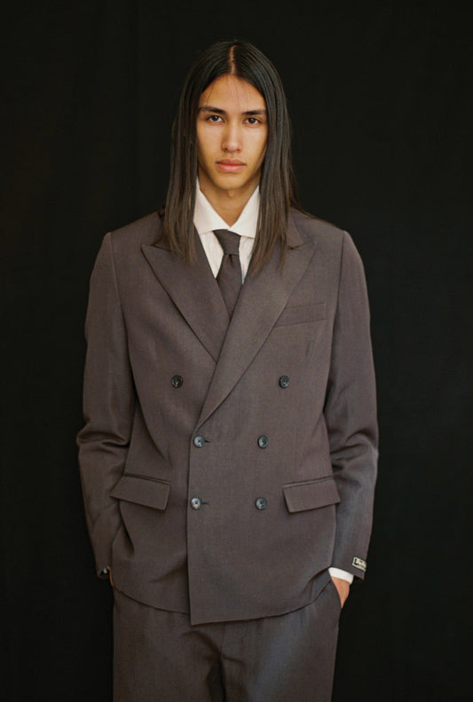 DOUBLE BREASTED PEAK BLAZER