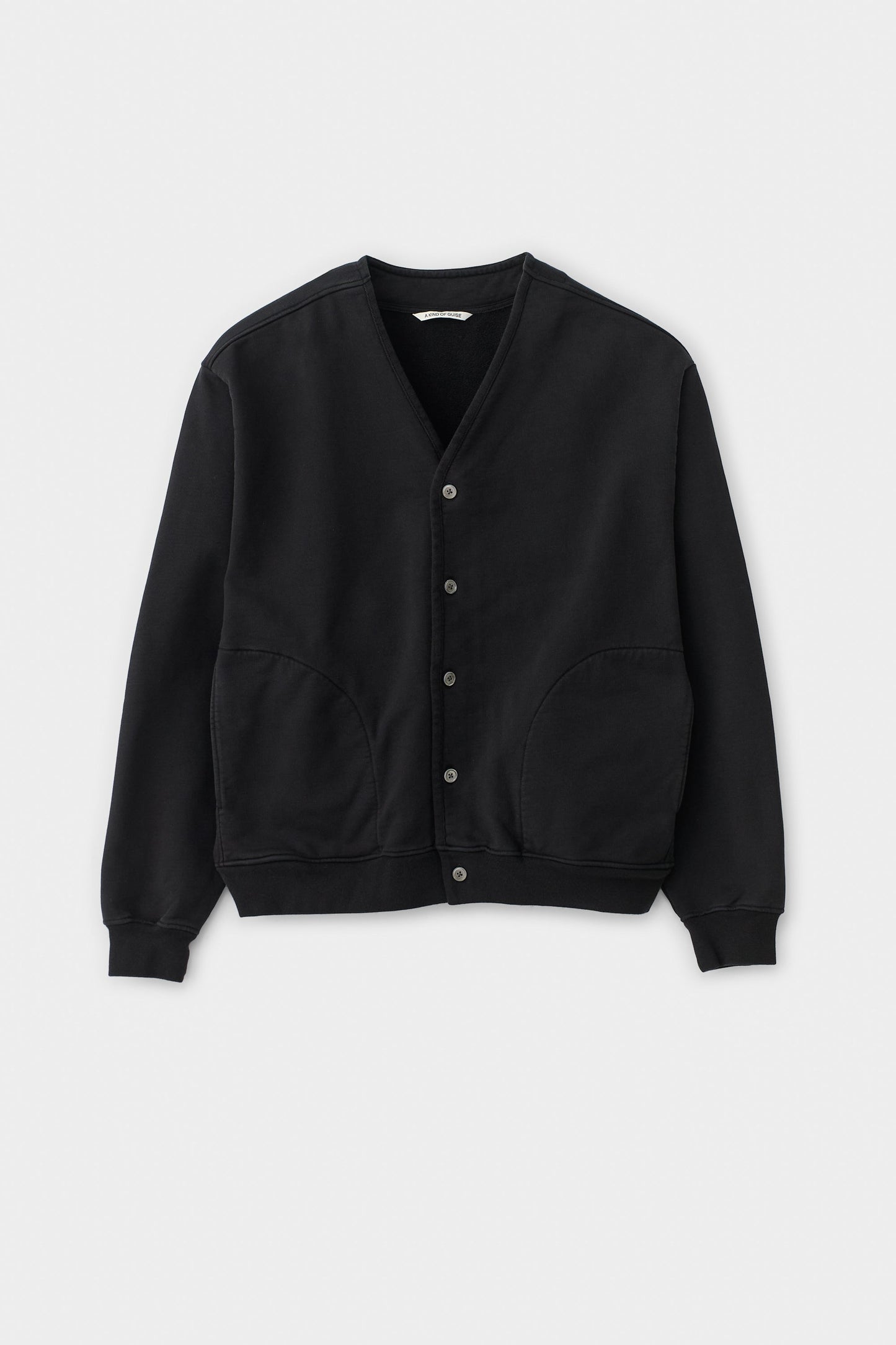 Broto Jersey Cardigan Washed Black