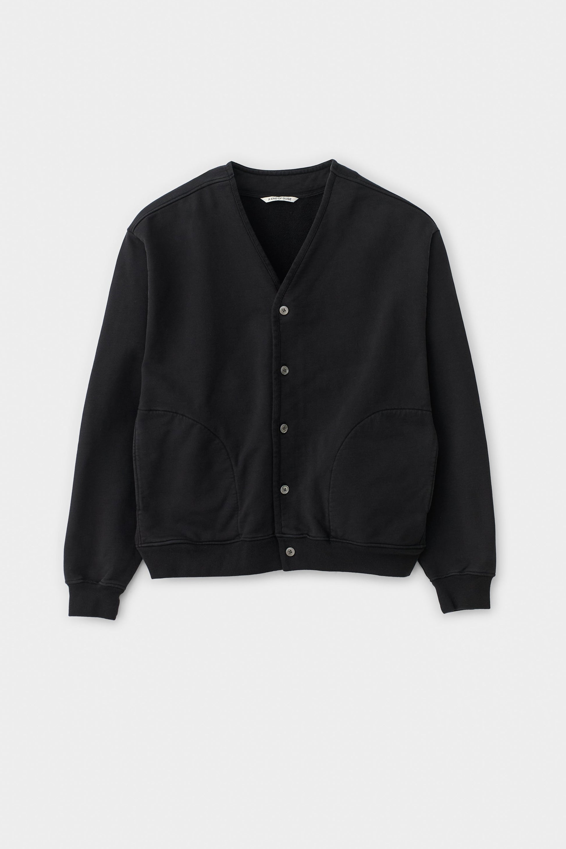 Broto Jersey Cardigan Washed Black