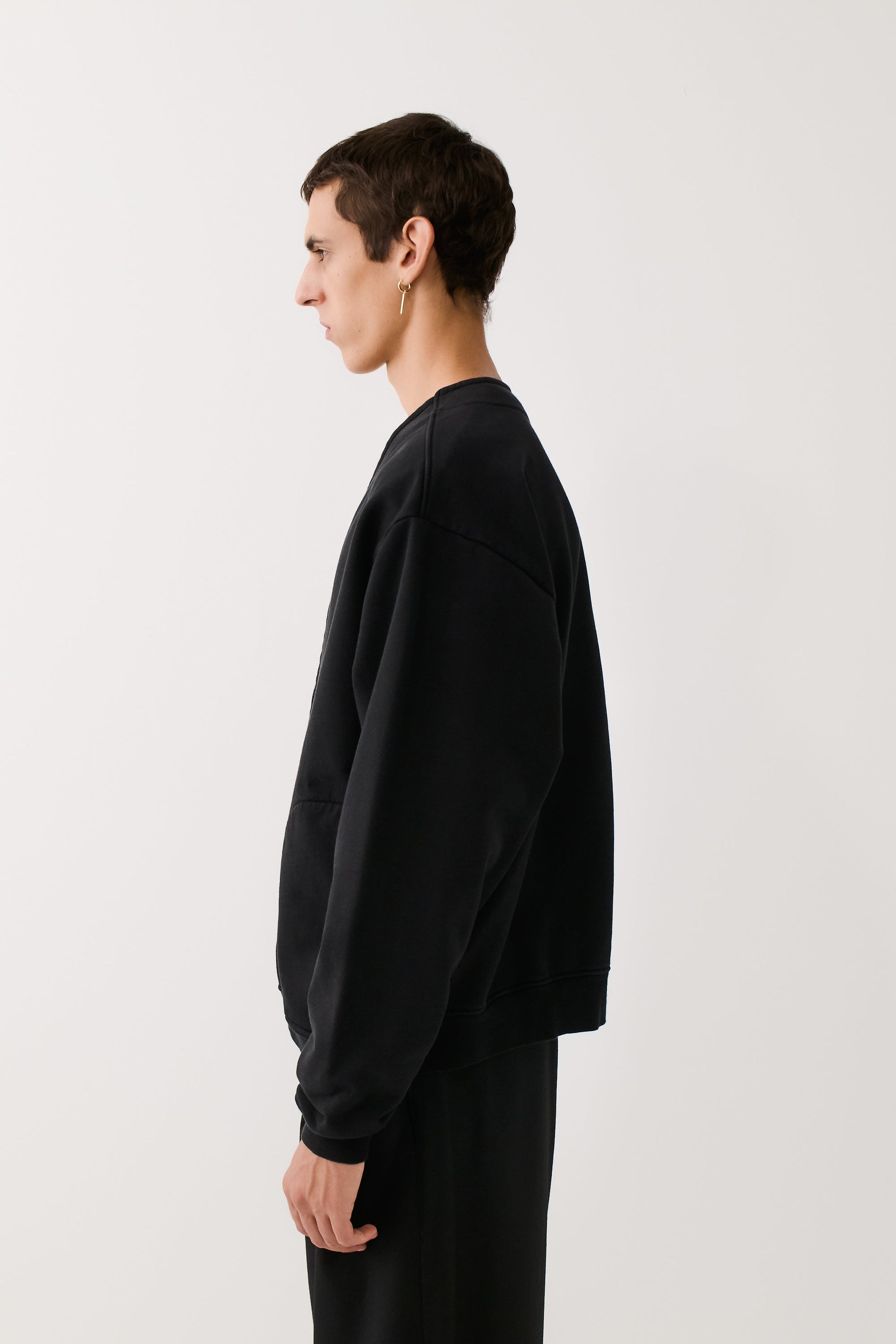 Broto Jersey Cardigan Washed Black