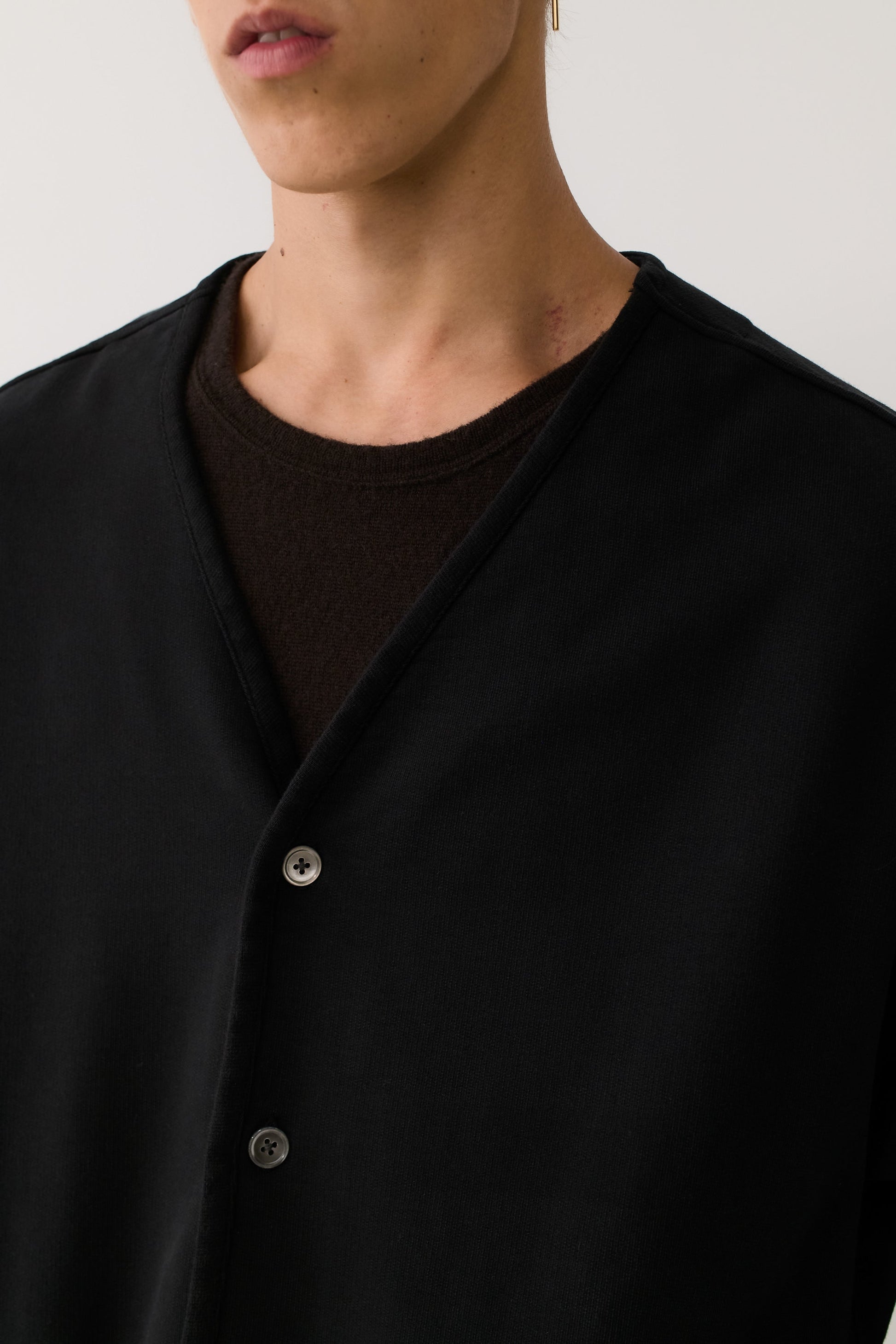 Broto Jersey Cardigan Washed Black