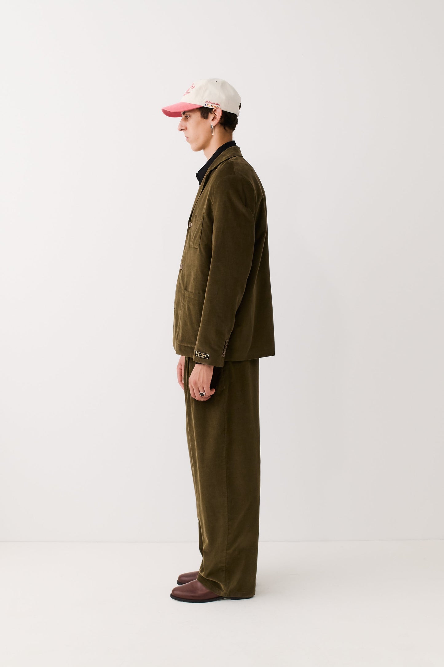 Deconstructed Atelier Blazer Olive Haze Corduroy