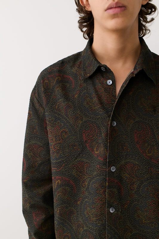 Derbin Shirt Moss Paisley