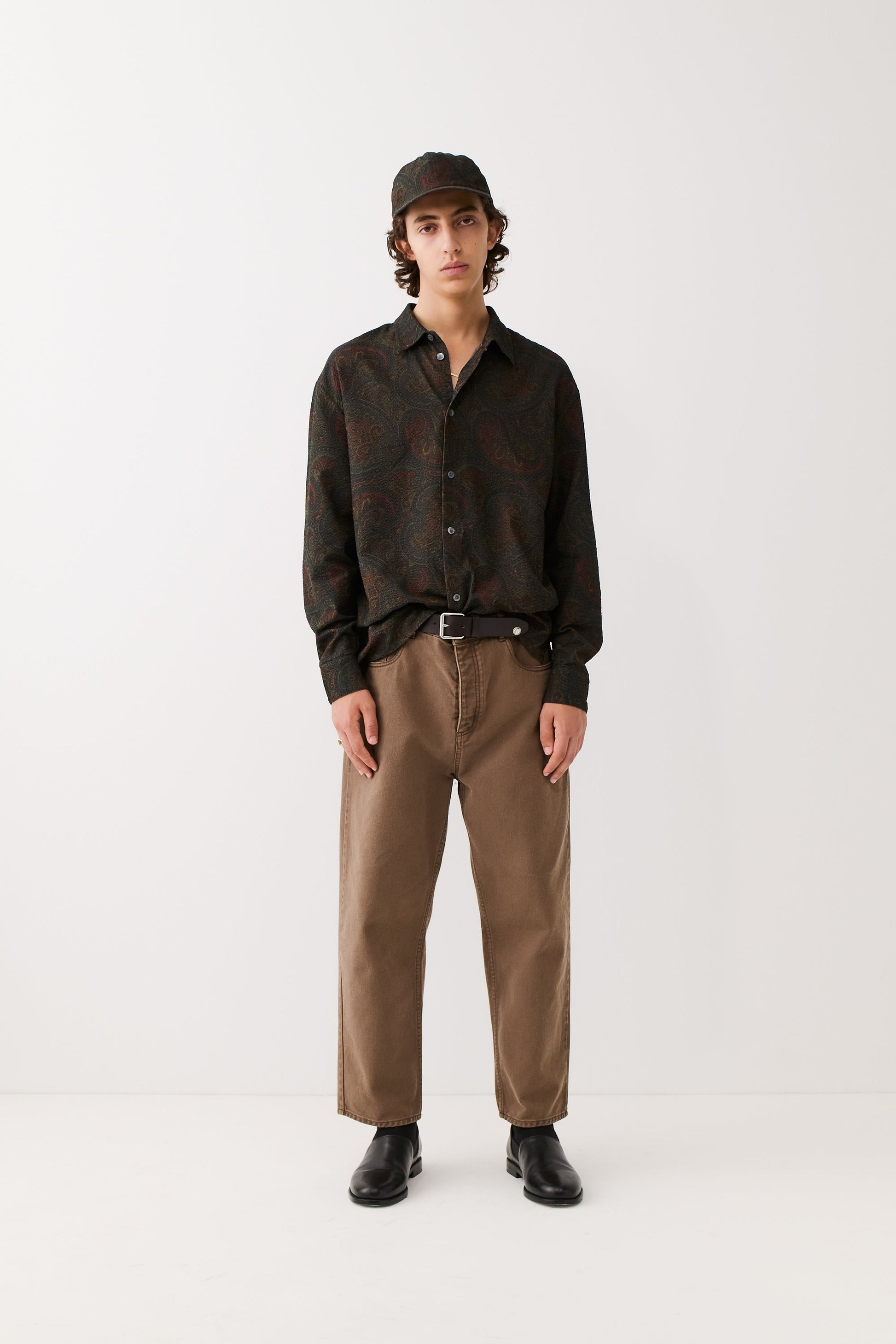 Derbin Shirt Moss Paisley