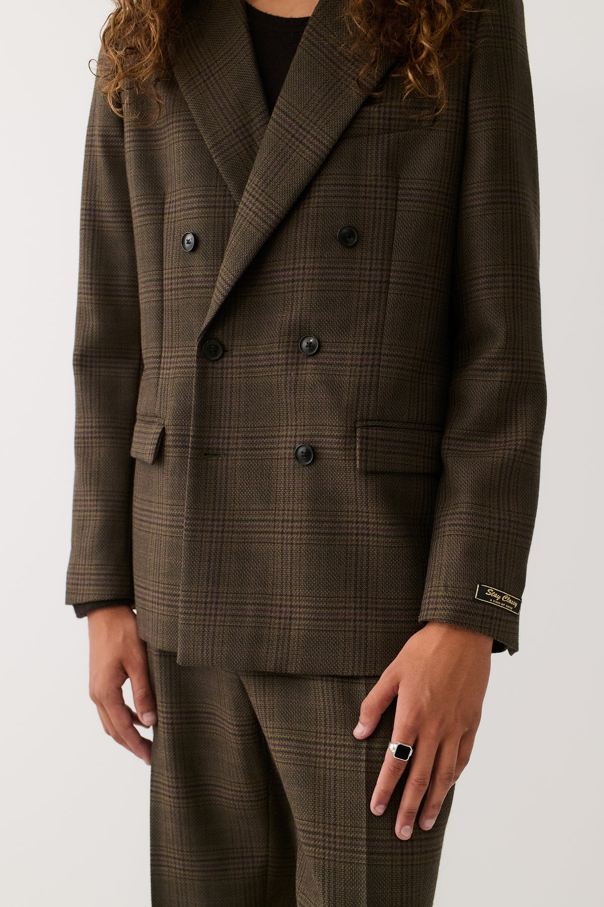 DOUBLE BREASTED PEAK BLAZER