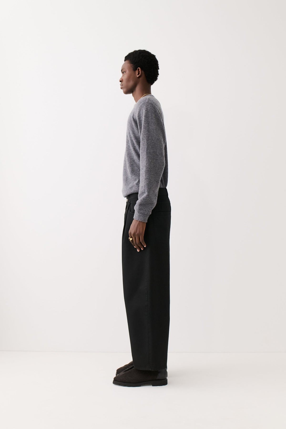 Duma Pleated Denim Coal Treasure