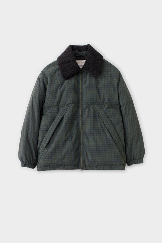 Esca Puffer Jacket Dark Forest Check