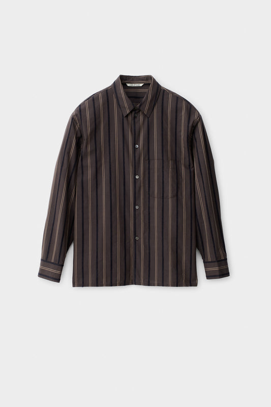 Gusto Shirt Brown Velvet Stripe