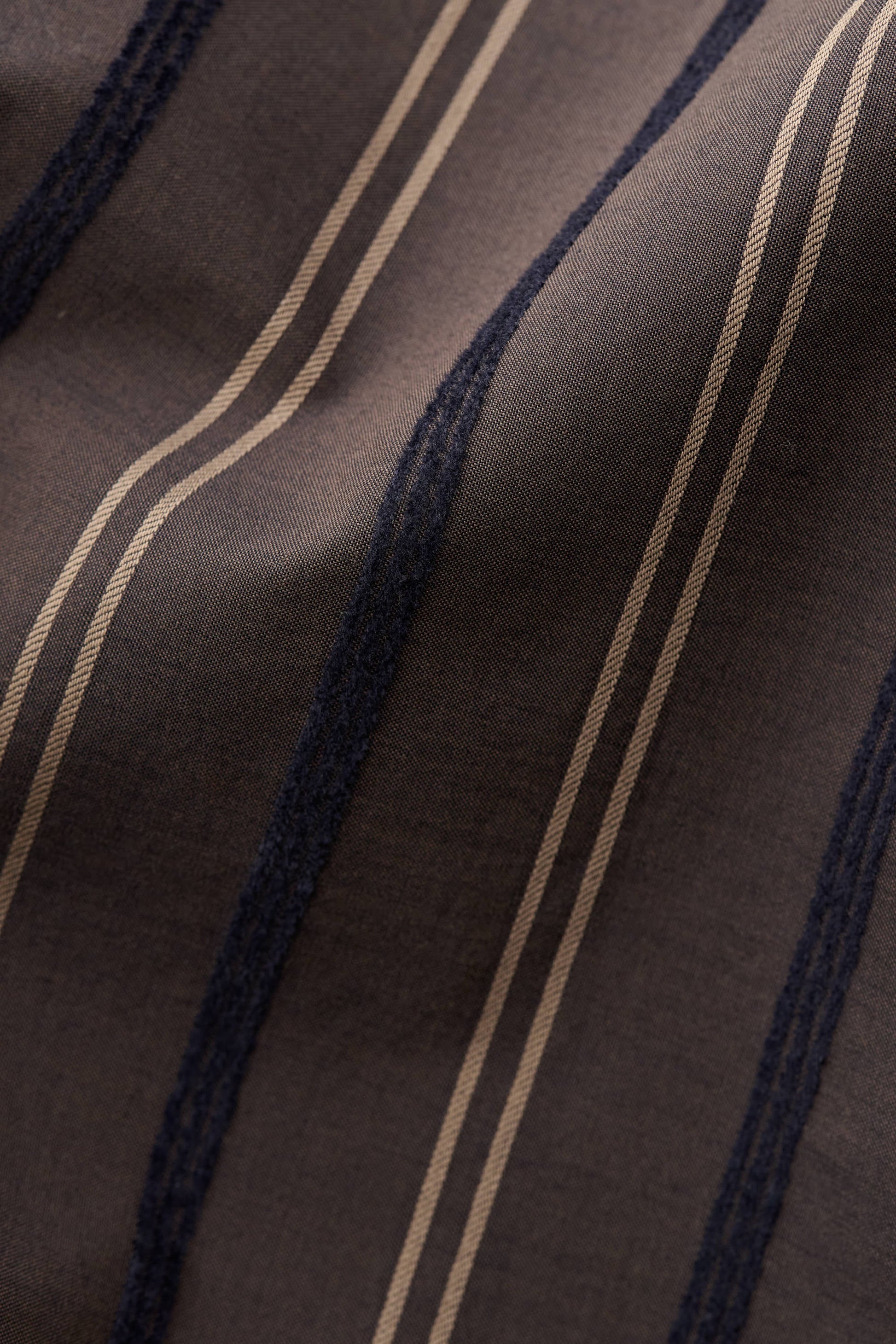 Gusto Shirt Brown Velvet Stripe
