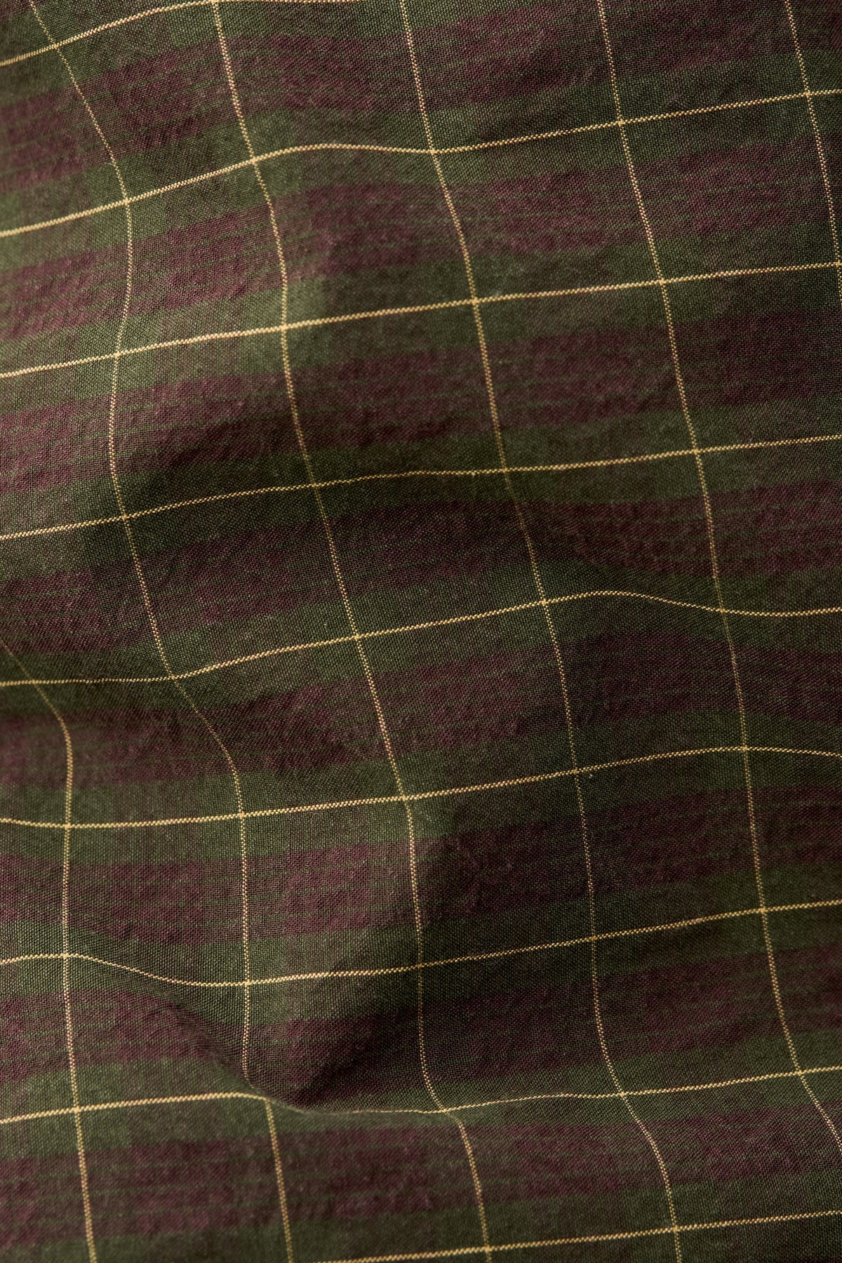 Gusto Shirt Olive Burgundy Check