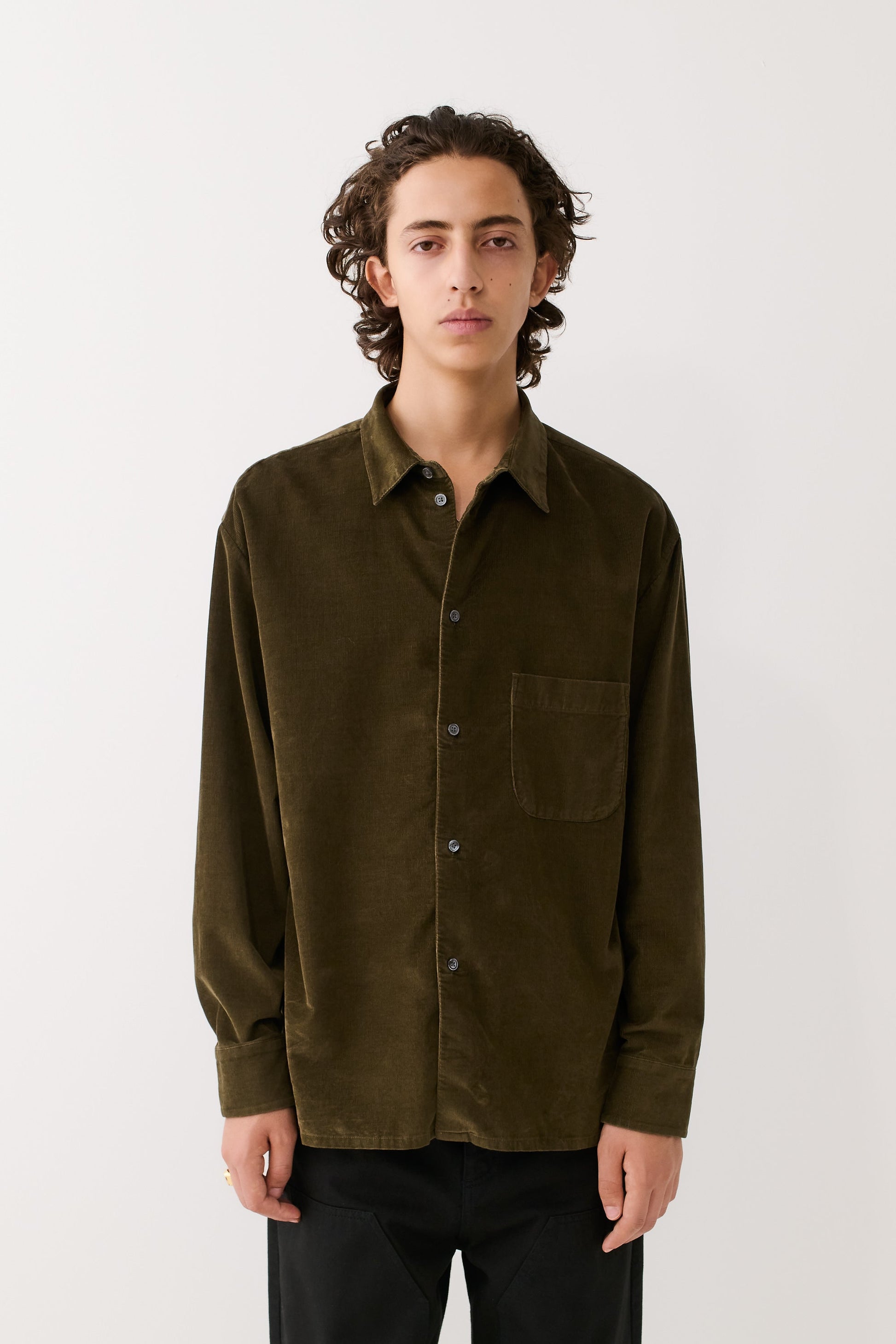 Gusto Shirt Olive Haze Corduroy