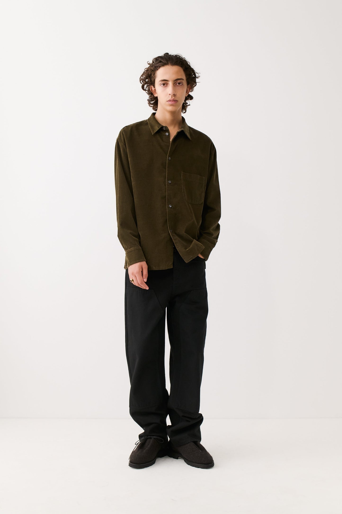 Gusto Shirt Olive Haze Corduroy