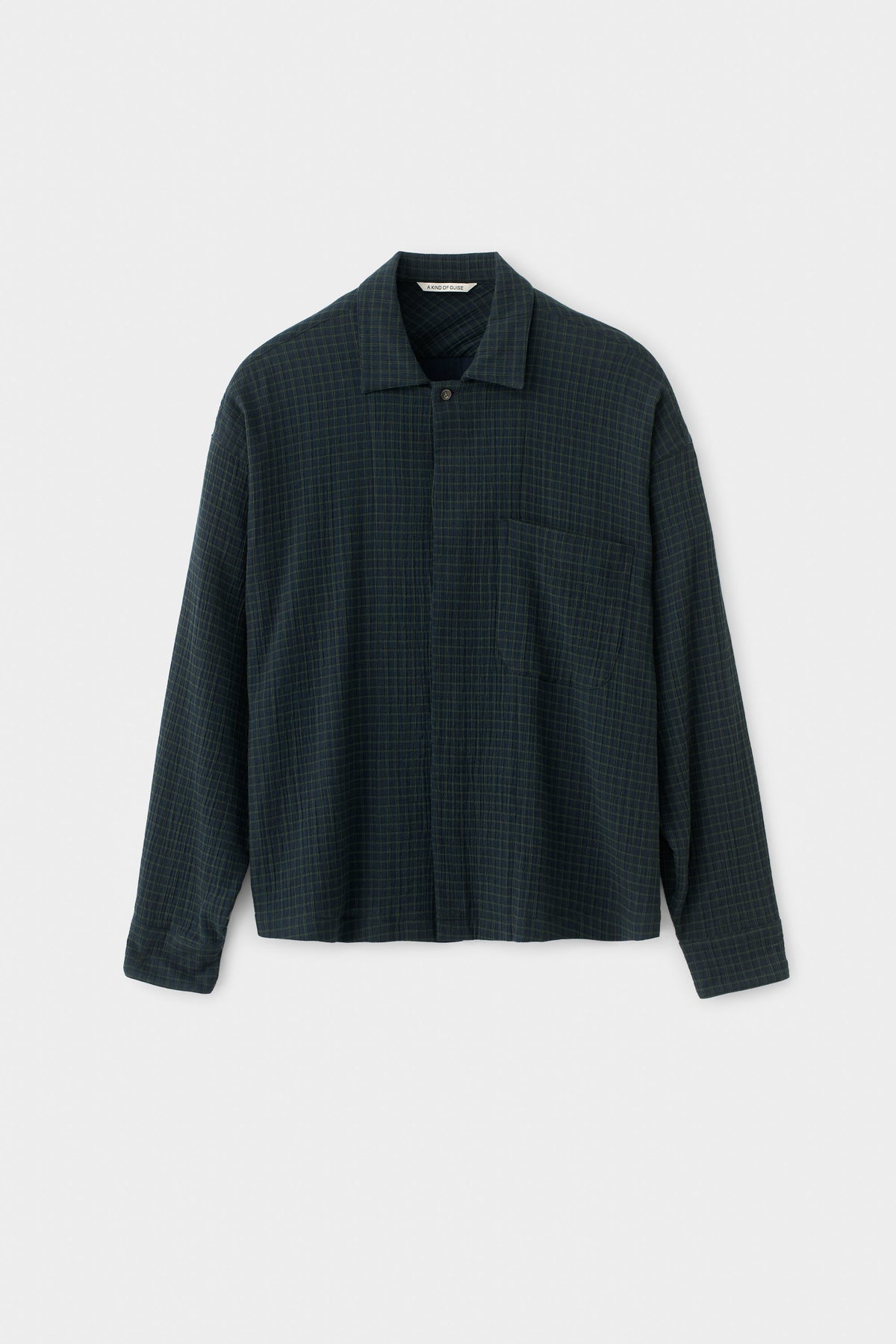 Rumba Shirt Navy Green Check