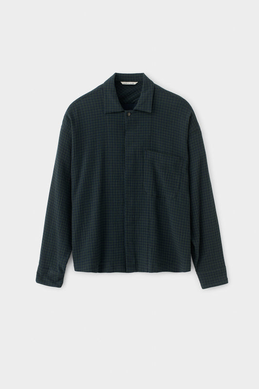 Rumba Shirt Navy Green Check