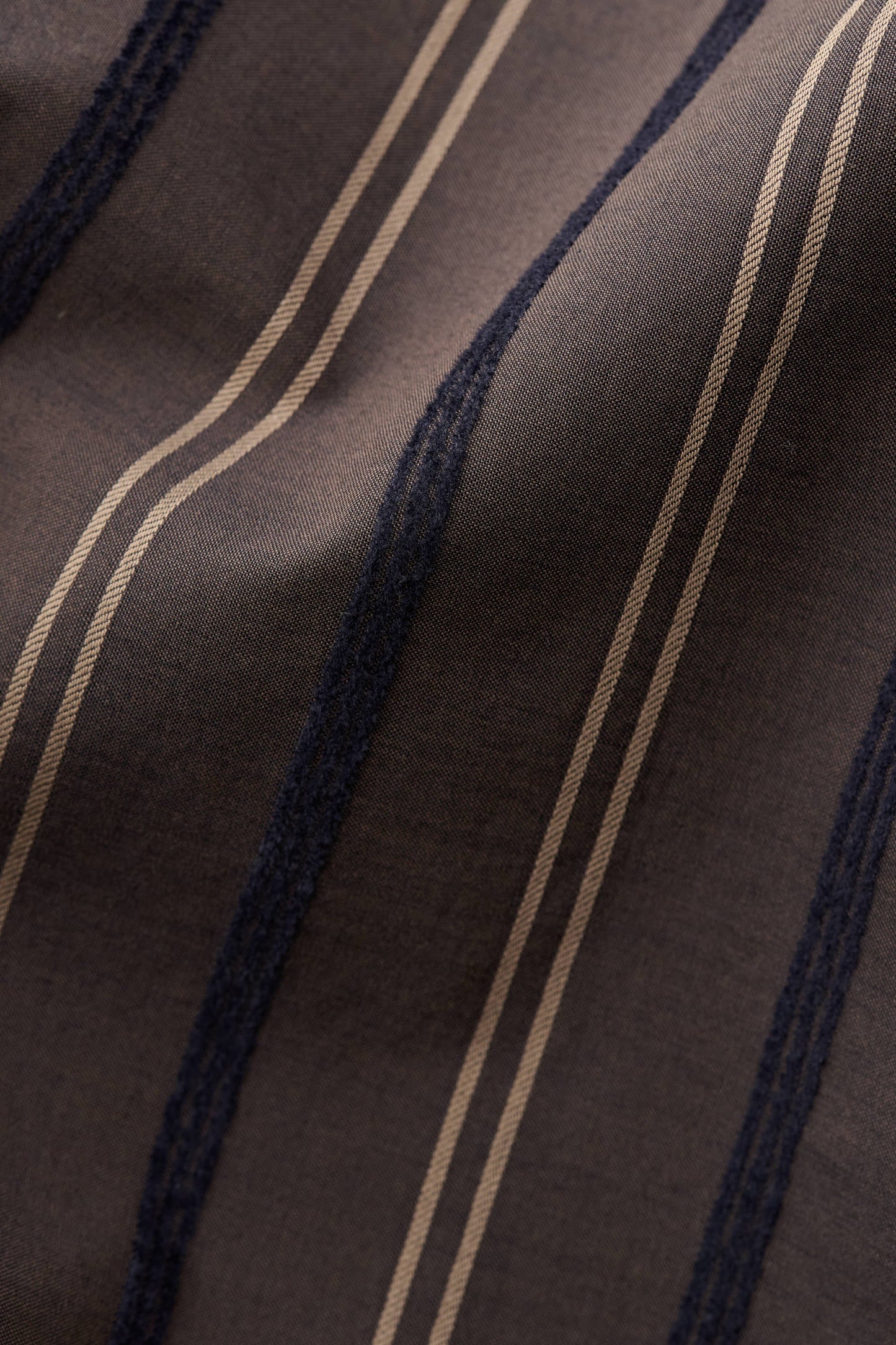 Songino Shirt Brown Velvet Stripe