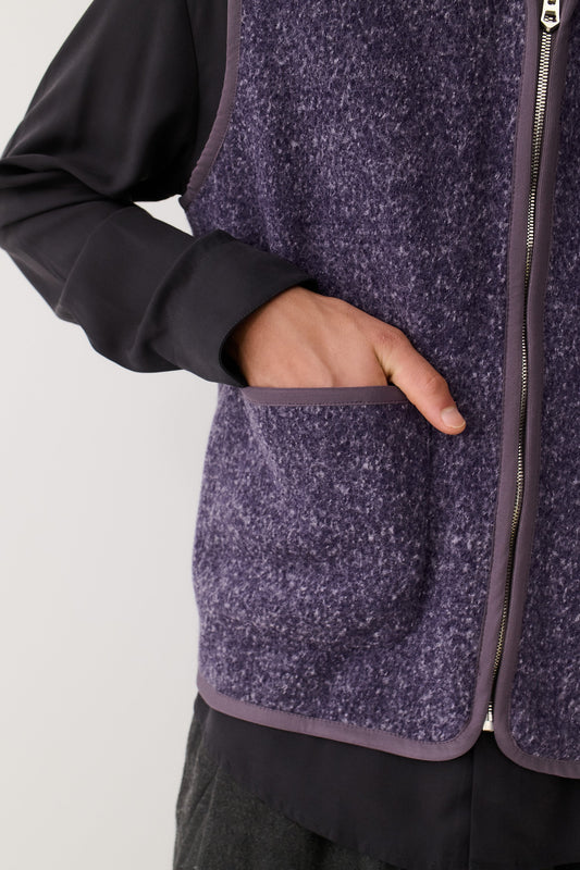 Valur Wool Vest Plum Loden