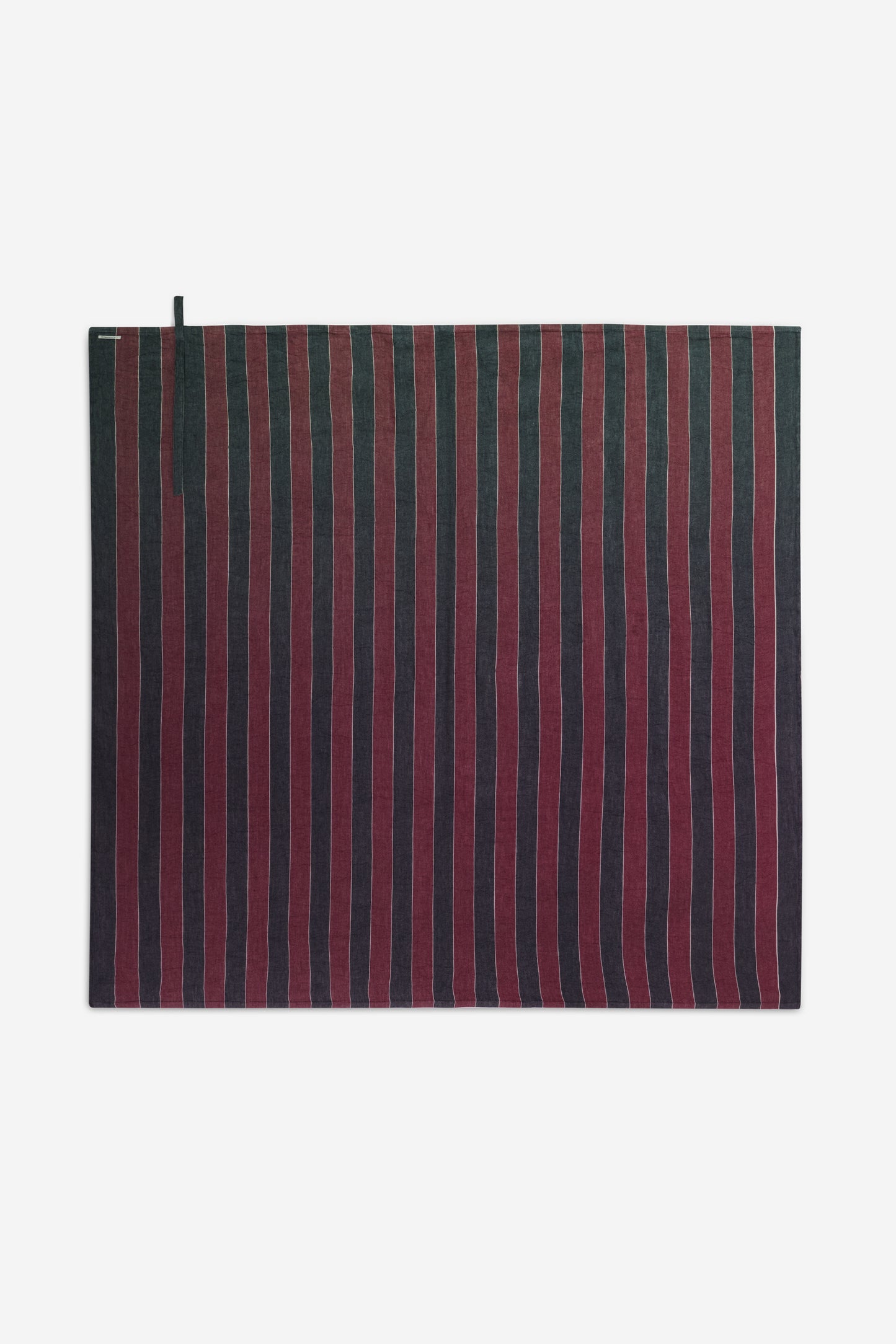 Accessories beach towel, linen-cotton mix, red and navy vertical stripe, 200x200cm, with integrated ties.