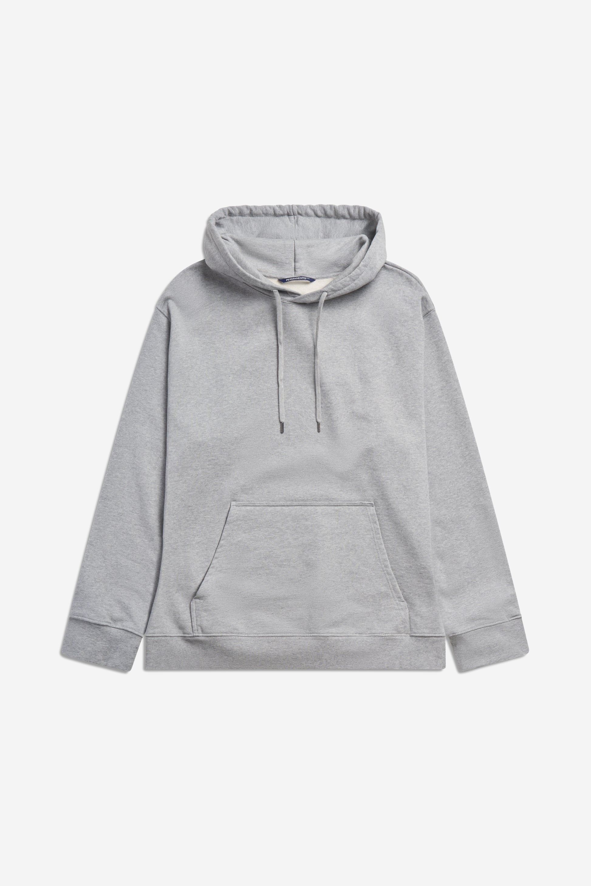Unisex jersey hoodie, 100% organic cotton, pre-washed, grey melange, with adjustable hood and kangaroo pocket.