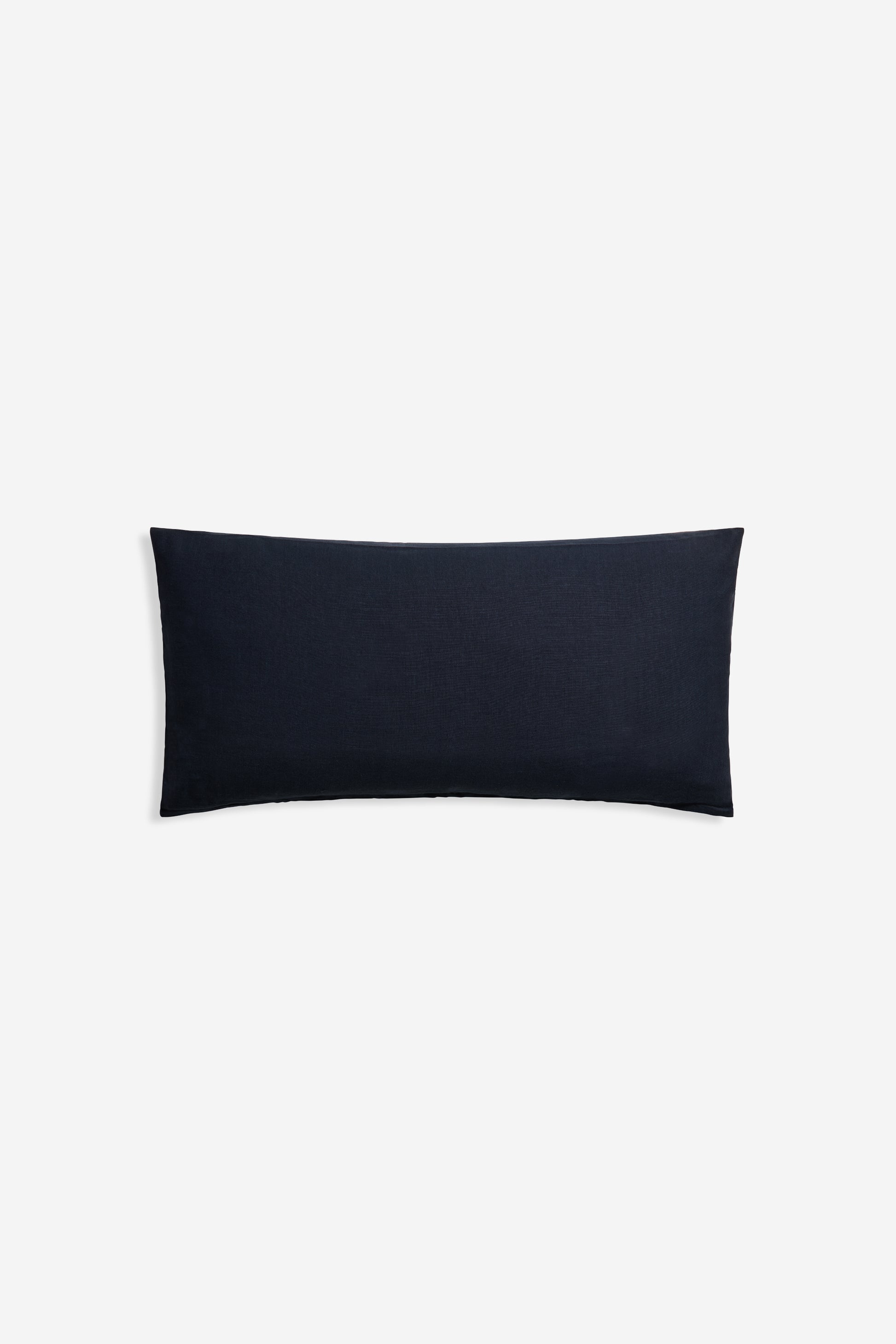 Pillowcase 40x80, 100% Belgian linen, midnight navy, with zipper closure.