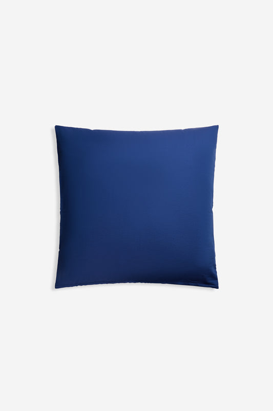 Accessories pillowcase, 100% organic cotton, blue hour, 80x80cm, with subtle texture and zipper closure.