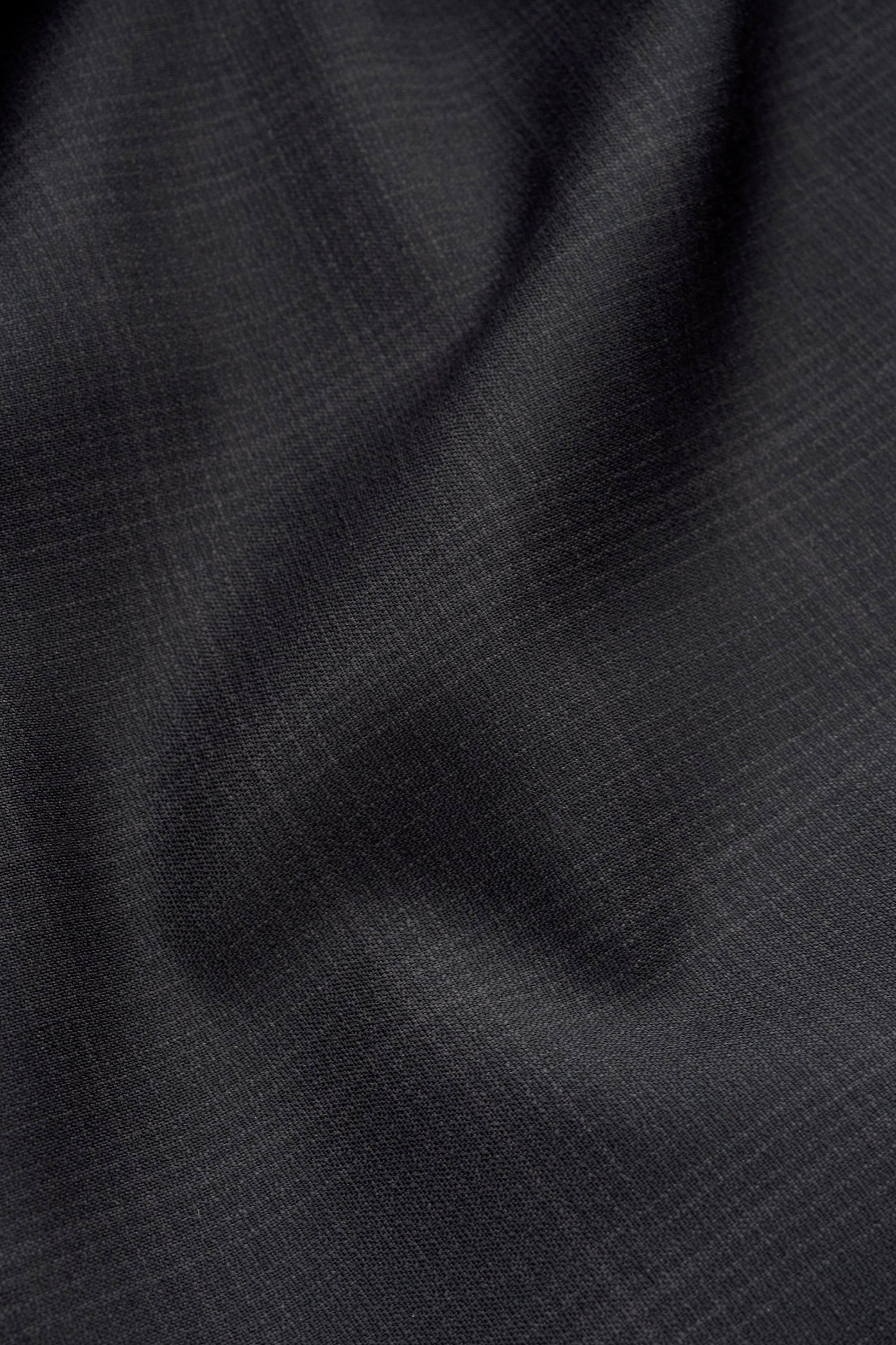Men's long-pants, 100% virgin wool with subtle checkered pattern, dark grey.