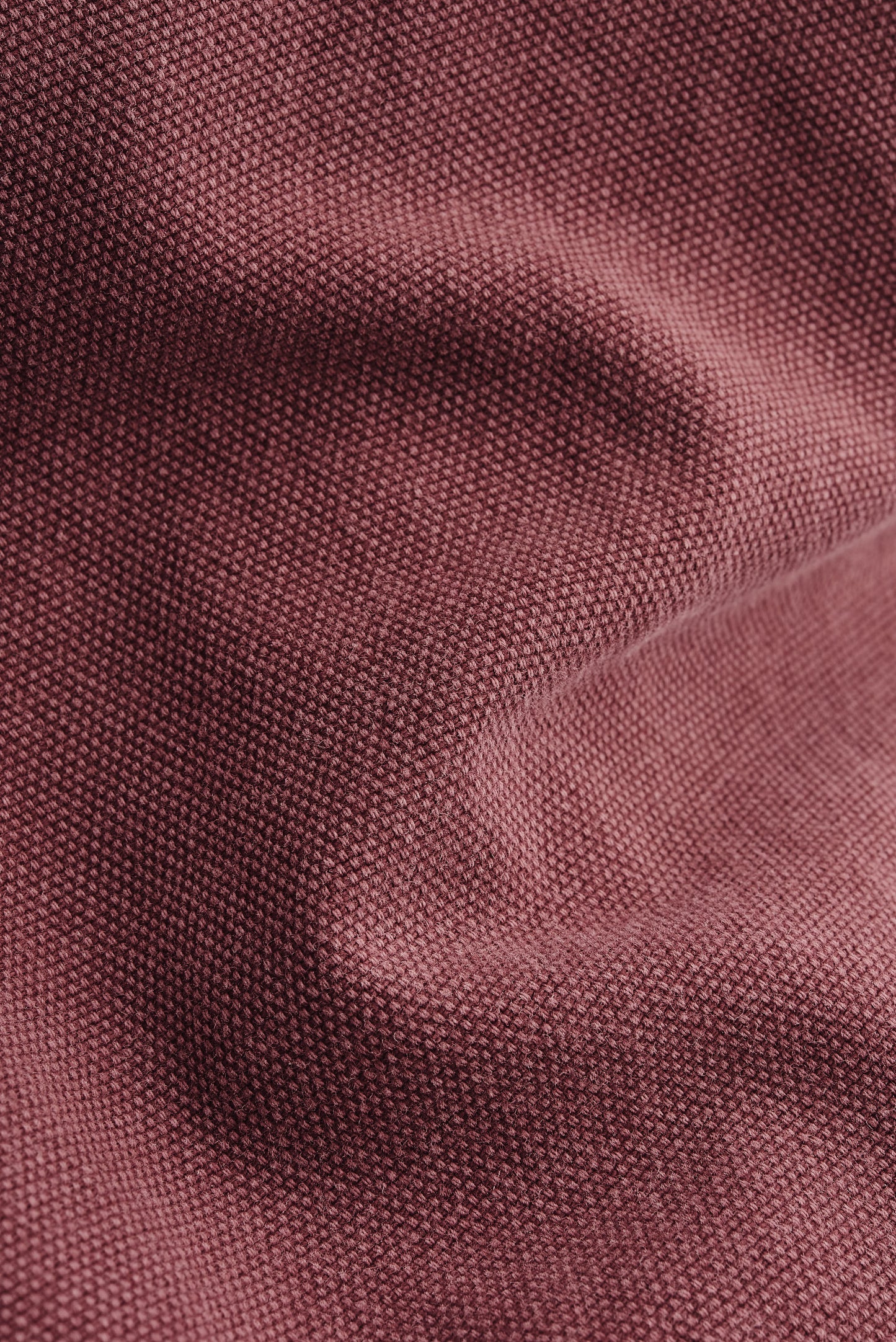 Men's pants, organic cotton, stone washed, deep red.