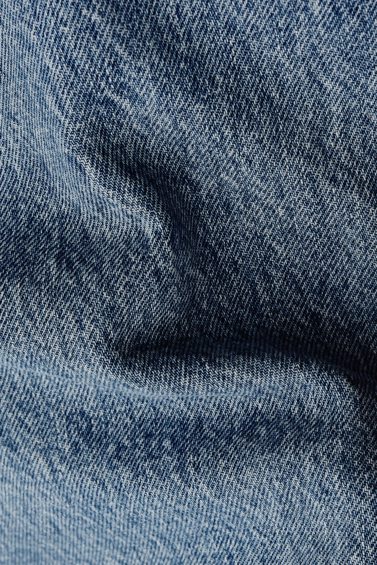 Men's pants, long-pants, cotton mix denim, stone washed blue.