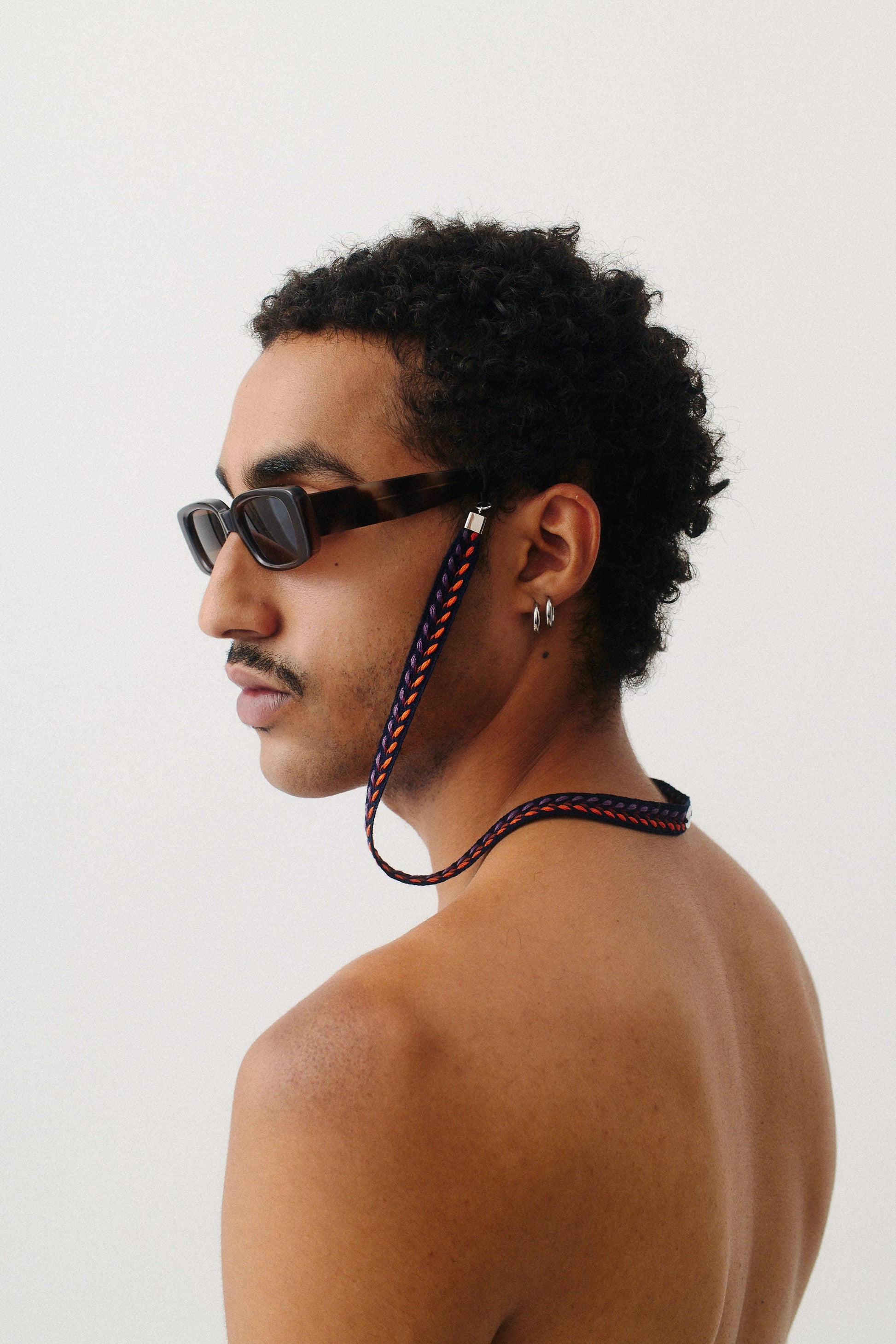 Spectacle Cord Navy Aubergines