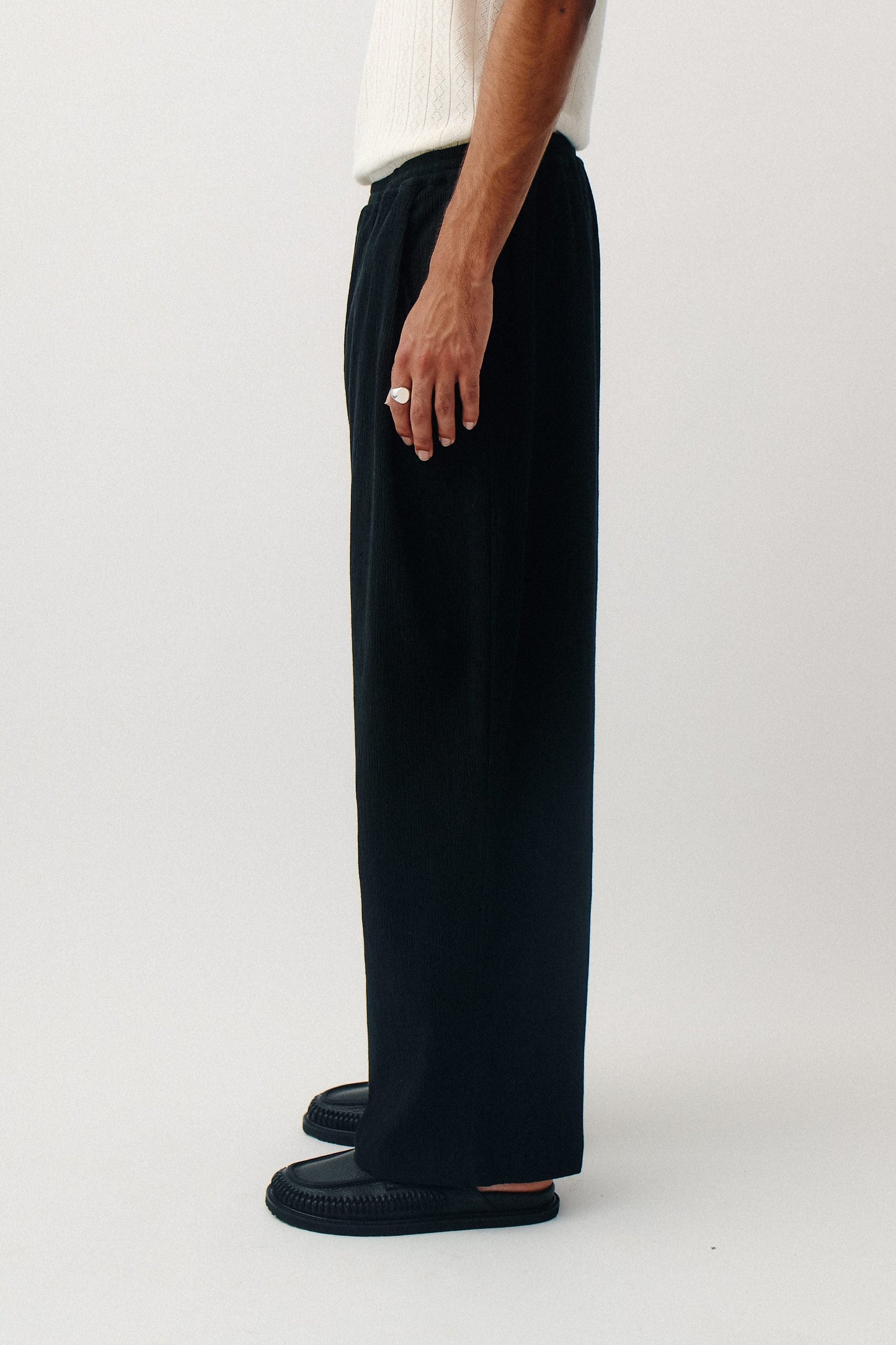 Wewa Wide Trousers Onyx Crincle
