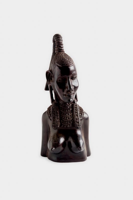 CARVED WOODEN BUST