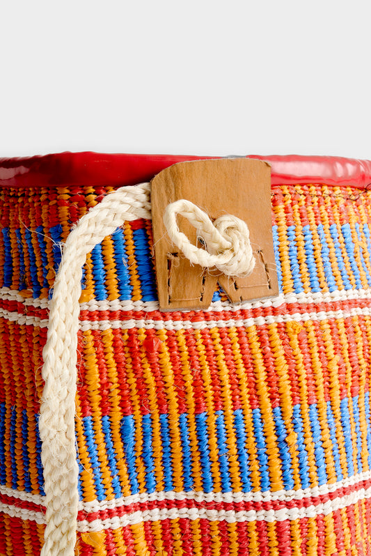 WOVEN BASKET BAG