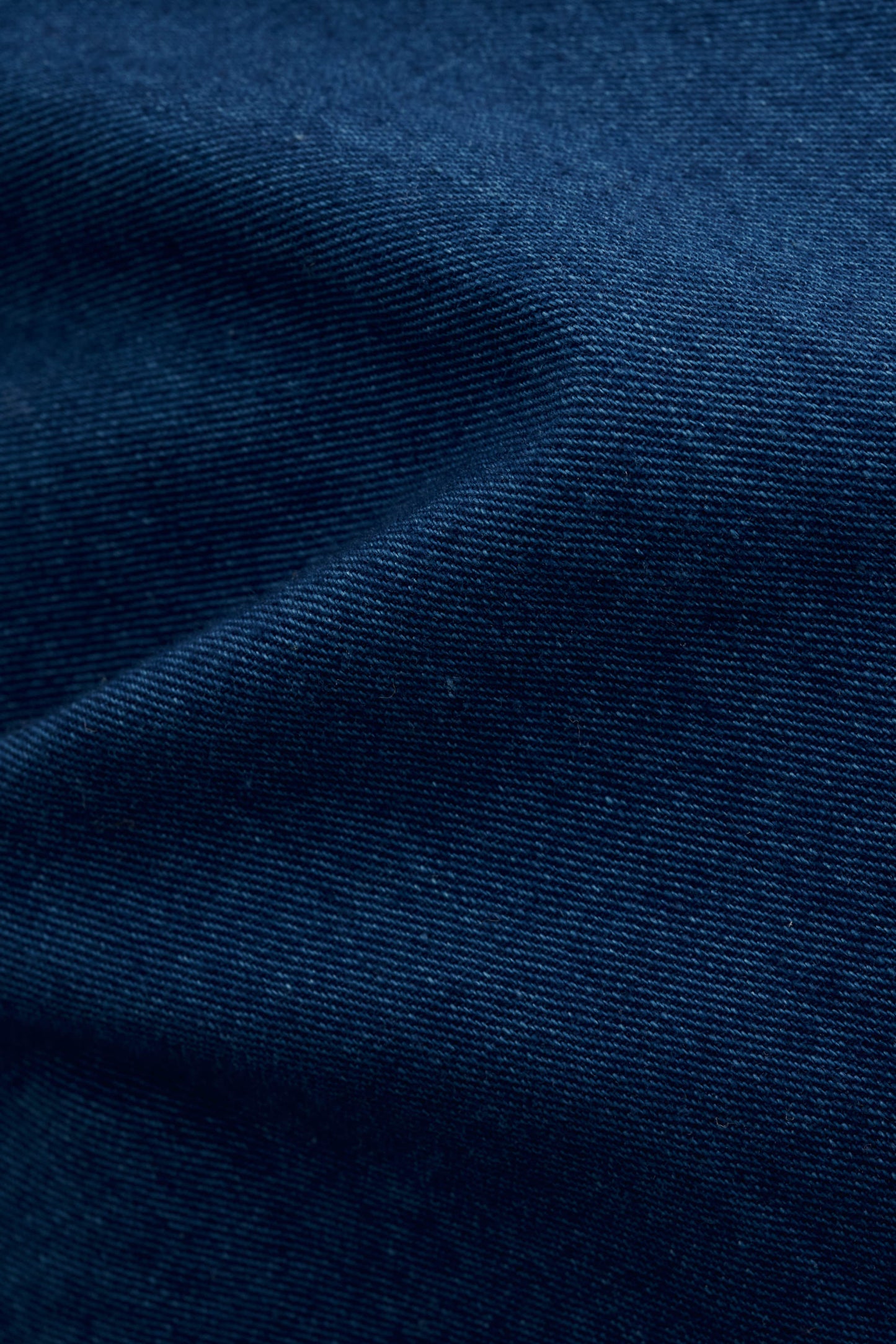 Men's shirt, short-sleeved, washed cotton, indigo.