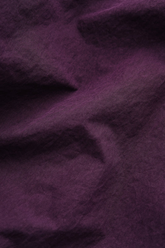 Men's shorts, recycled polyamide, garment-dyed, washed plum.