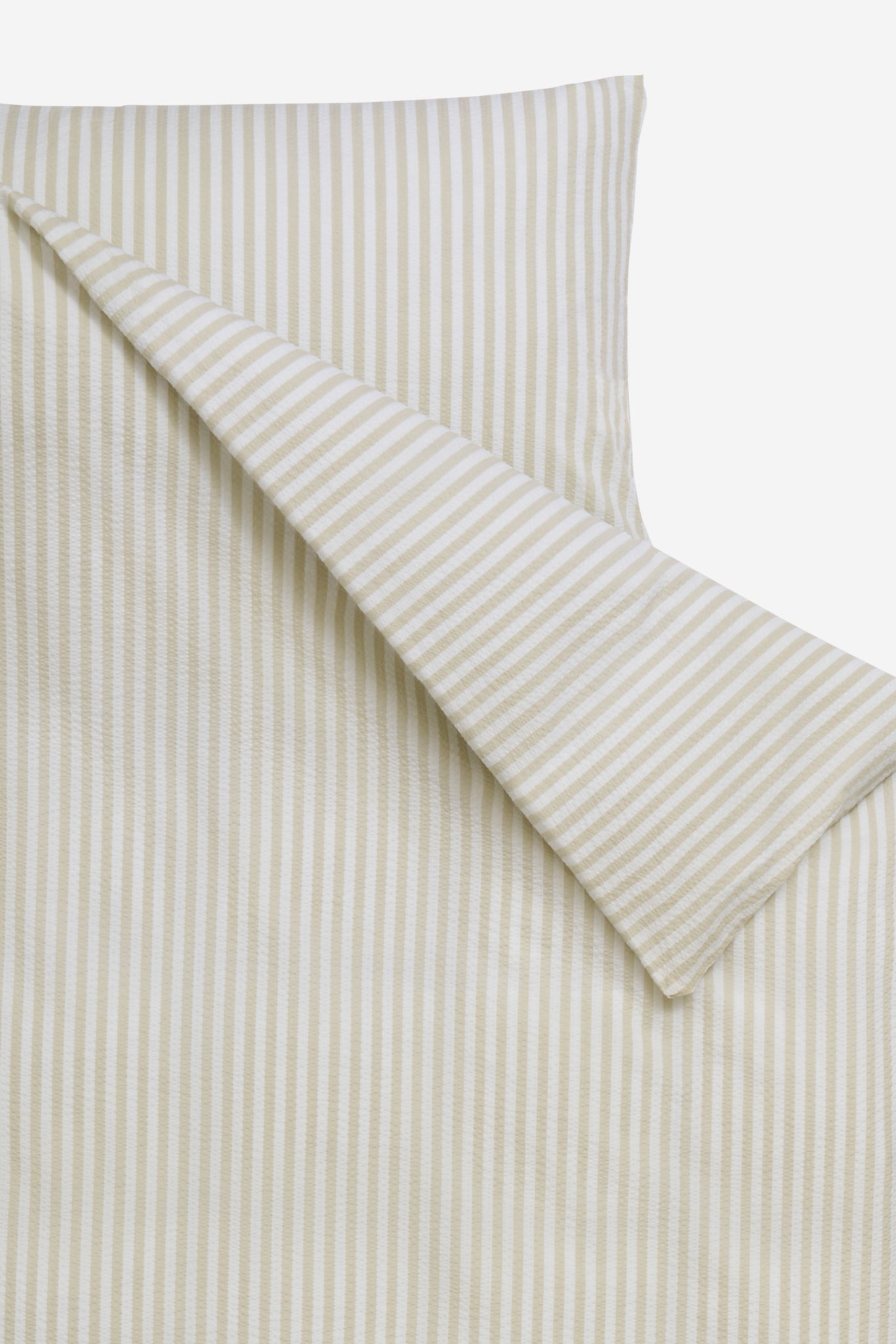 Accessories pillowcase, 100% organic cotton, sage stripe, 80x80cm, with zipper closure.