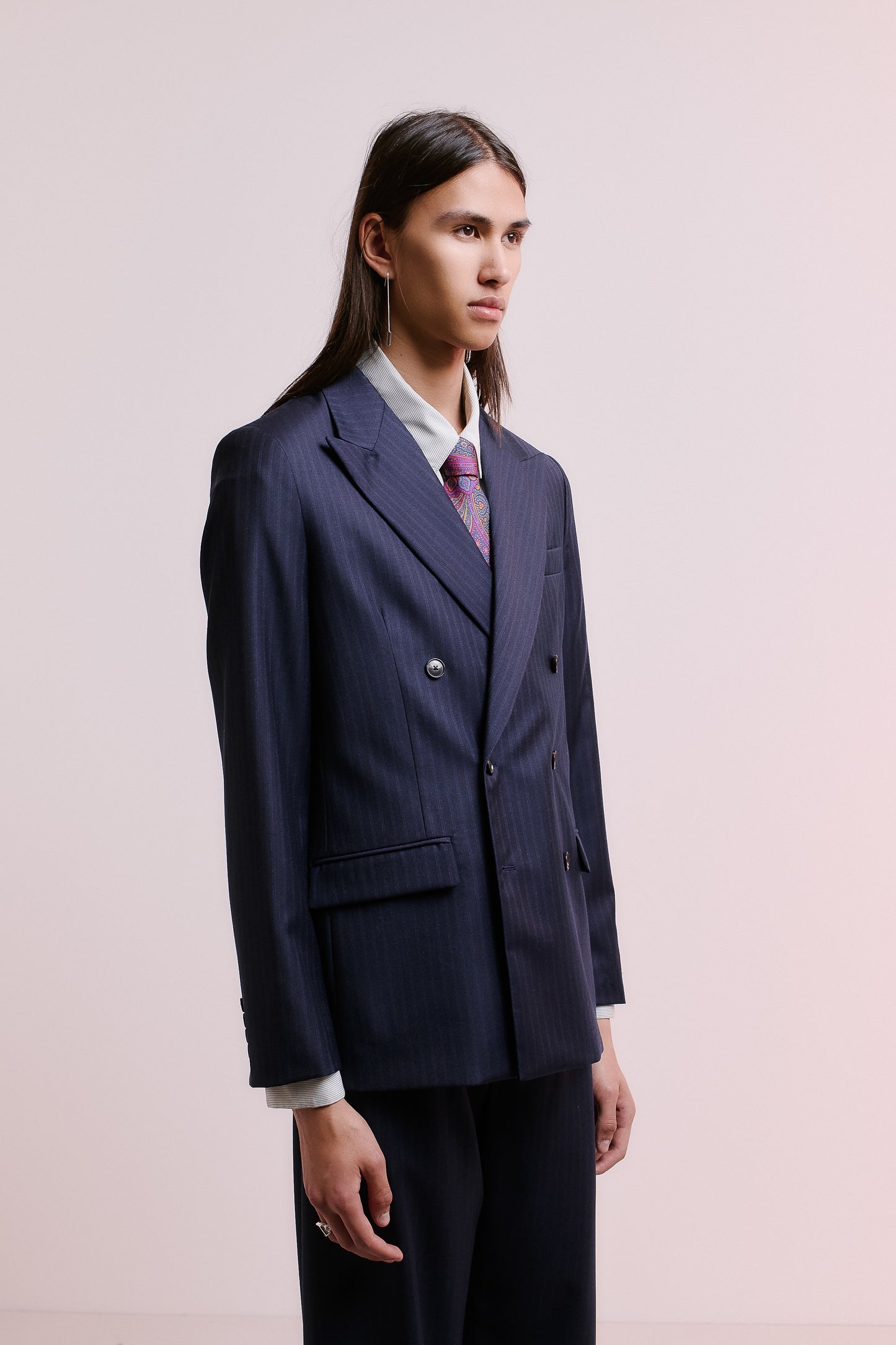 DOUBLE BREASTED PEAK BLAZER