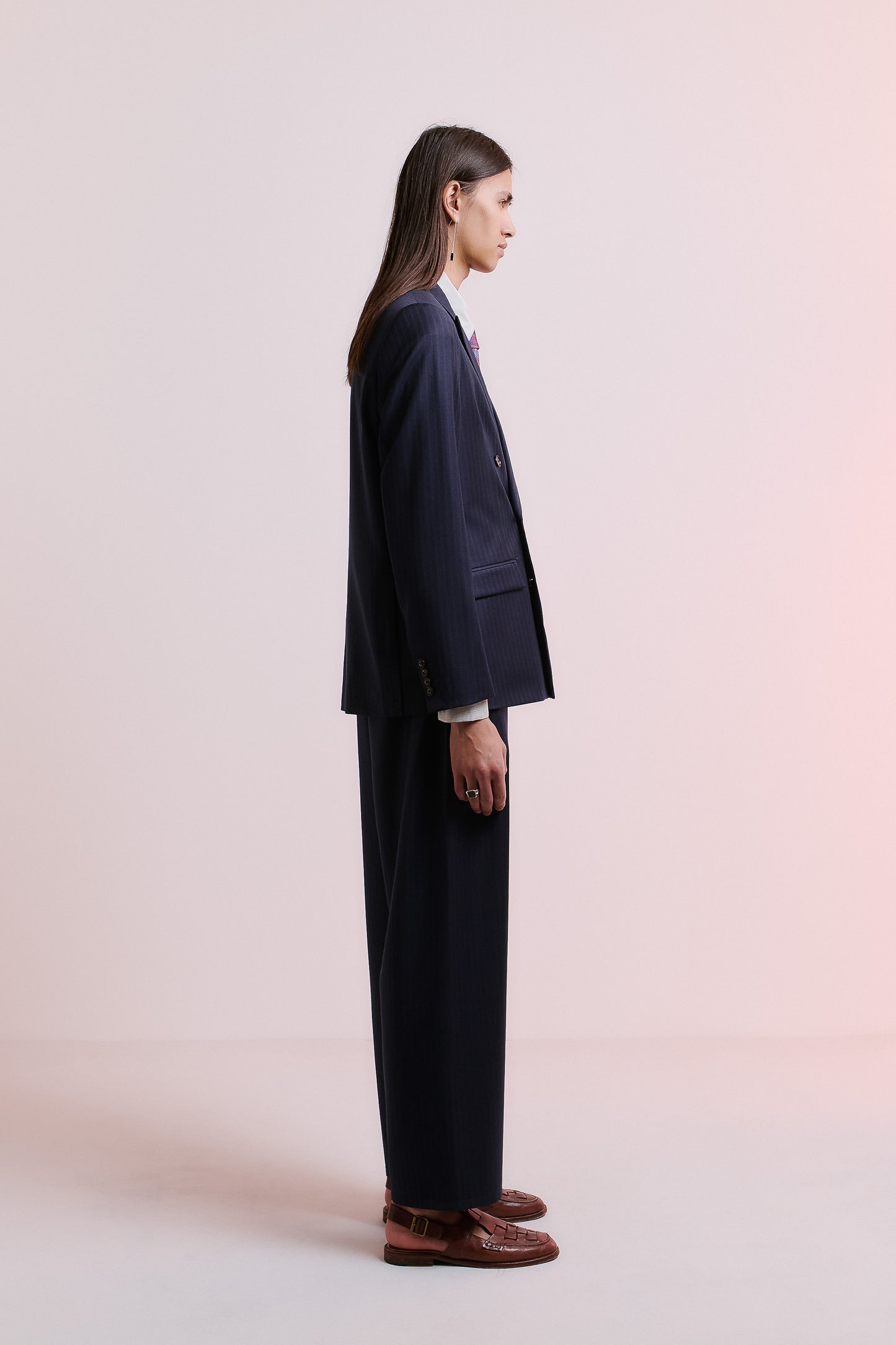DOUBLE BREASTED PEAK BLAZER