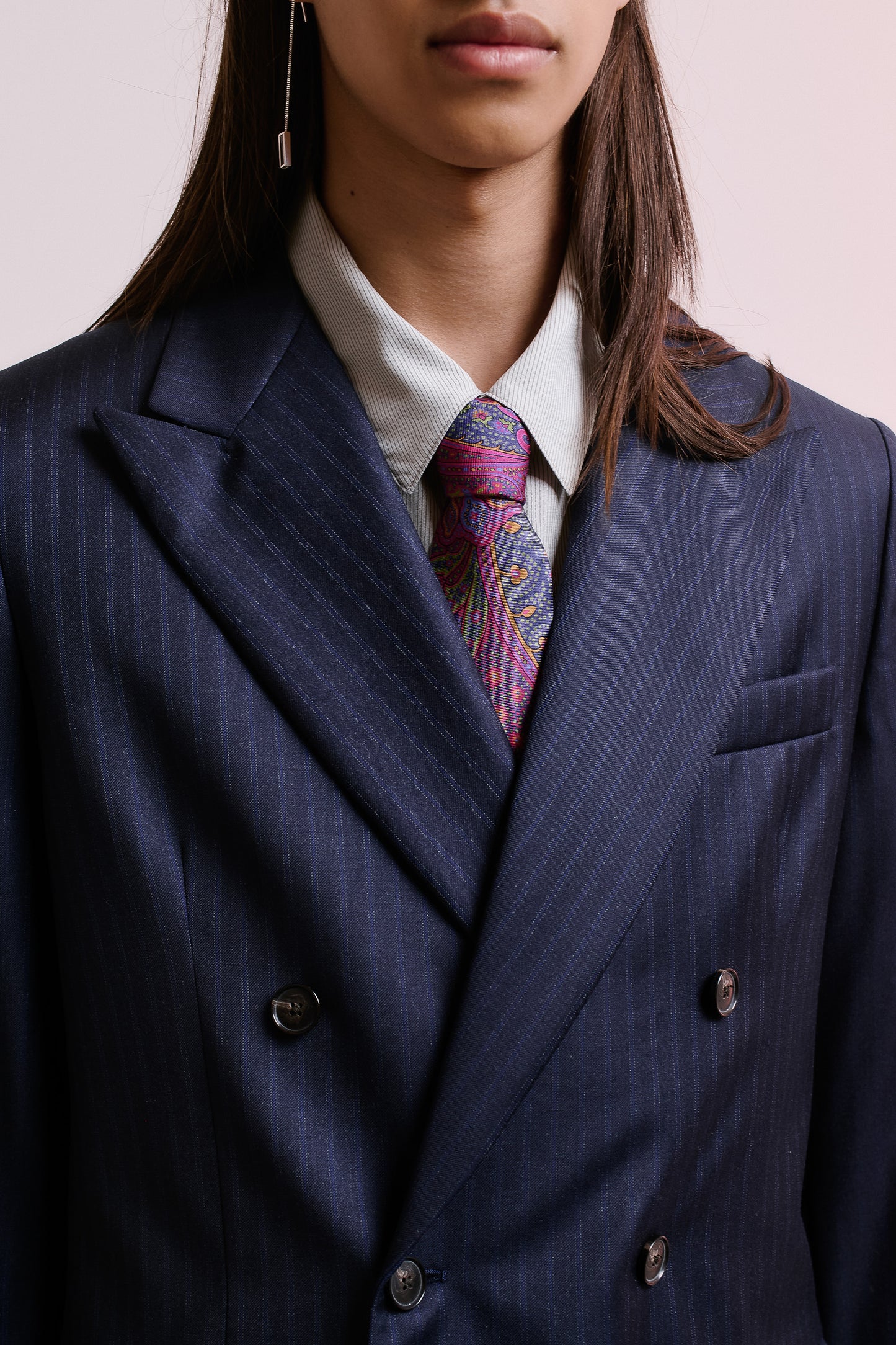 DOUBLE BREASTED PEAK BLAZER