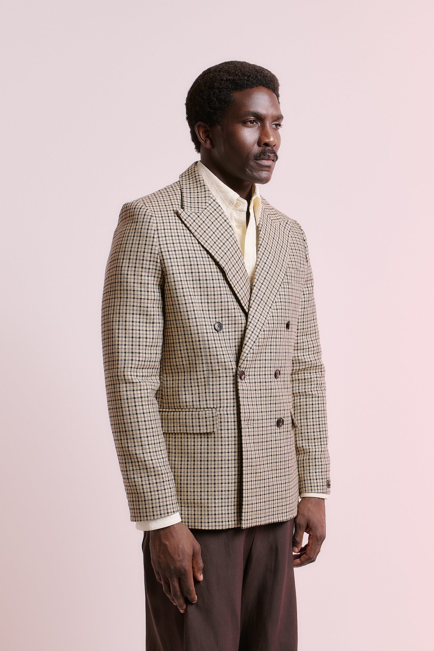 DOUBLE BREASTED PEAK BLAZER