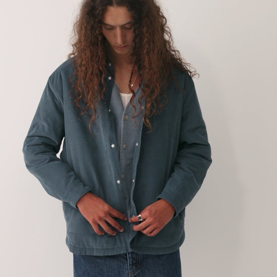 Olkay Quilted Overshirt Sea Corduroy